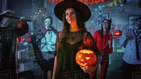 Halloween Costume Party Gorgeous Seductive Witch Wearing