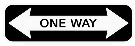One Way Sign Pointing Two Ways Vector Clipart Image Free Stock Photo