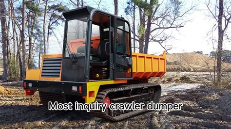 Mini Crawler Dumper Trucks Rubber Track 10 Tons Crawler Transporter