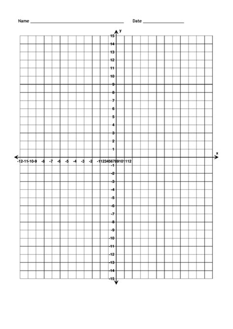 Full Page Blank Numbered Coordinate Grid Template