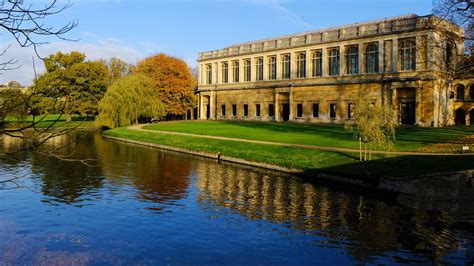 The Wren Library Of Trinity College View From River Cam Cambridge