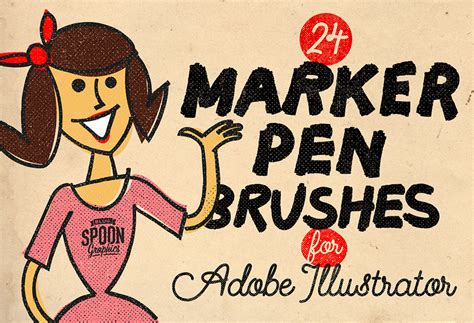 Marker Pen Brushes For Adobe Illustrator