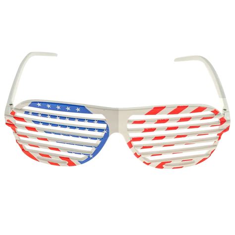 patriotic design american flag plastic shutter glasses shades sunglasses eyewear for party props