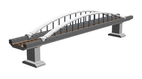 Lego Train Pont Ferroviaire Railway Bridge Eisenbahnbrücke Moc
