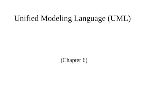 Ppt Unified Modeling Language Uml Chapter 6 Unified Modeling