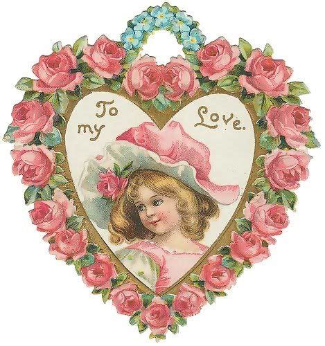 Vintage Valentine Heart Vintage Valentine Cards Victorian Valentines
