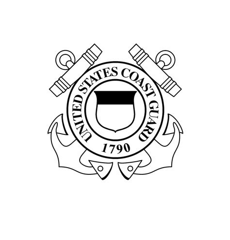 United States Coast Guard Logo Black And White Clip Art Library