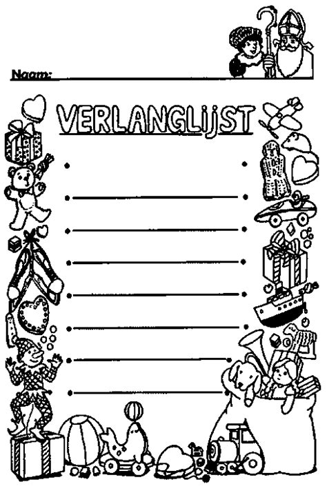 Verlanglijstje Sinterklaas, Knutselen sinterklaas, Diy sinterklaas