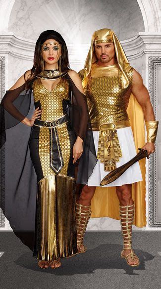 Egyptian Fantasies Couples Costume In 2020 Egyptian Costume Egyptian Queen Costume Pharaoh