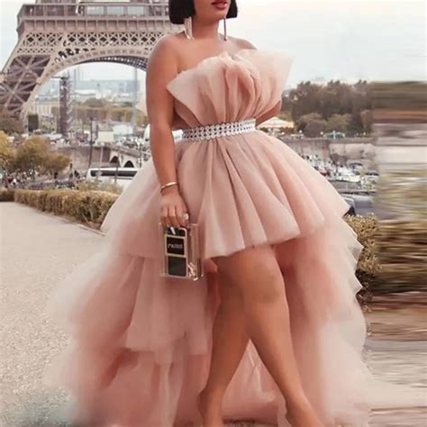 Luxury Dusty Pink Fluffy Tulle Tiered Long Robes Maternity Dress To