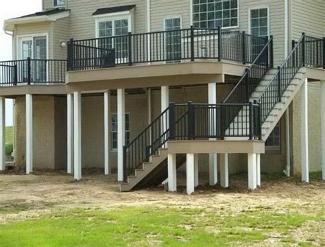 Build Deck Stairs With Landing 2019 Deck Ideas