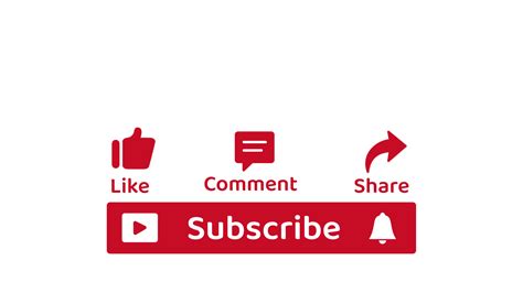 Subscribe Button With Like Comment And Share Icon Free Png 19818545 Png