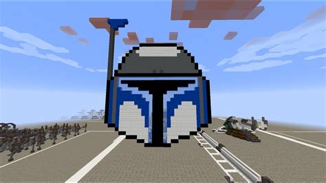 Minecraft Pixel Art Star Wars Jango Fett Par Trd Fr Youtube