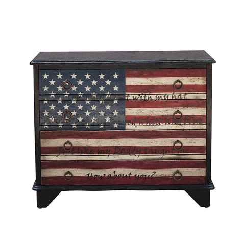 Traditional Styled American Flag Accent Chest Pulaski Furniture