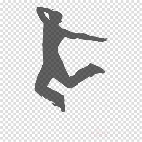 Athletic Dance Move Jumping Silhouette Logo Dancer Clipart Athletic