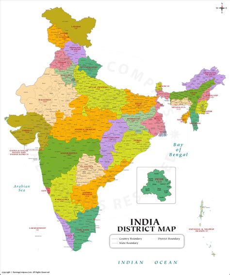 District Maps Of India State Wise Districts Of India Images