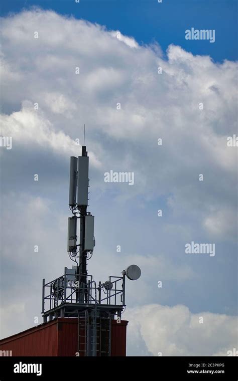 Close Up Mobile Mast Cell Site Cell Tower Cellular Base Station