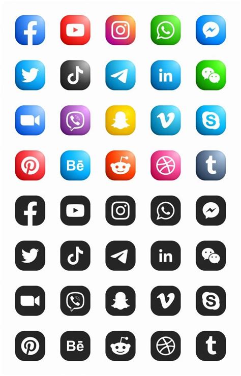 Conjunto De Iconos 3d De Social Media Mo Premium Vector Freepik