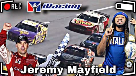 I Race Against Jeremy Mayfield At Talladega Nascar Iracing Youtube