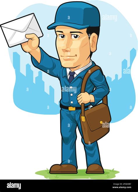 Mailman Delivering Mail Stock Vector Images Alamy