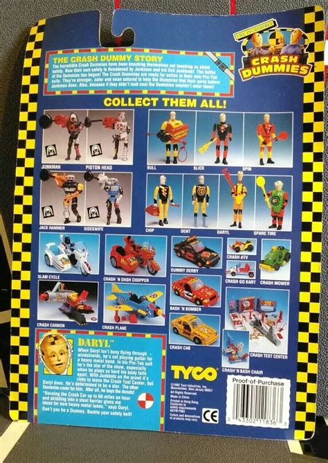 Vintage Tyco Incredible Crash Dummies Daryl In Pro Tek Suit Moc
