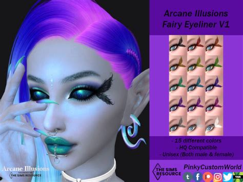 Arcane Illusions Fairy Eyeliner V1 By Pinkycustomworld At Tsr Sims