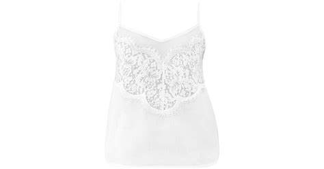 Lover Lace Cotton Camisole In White Lyst
