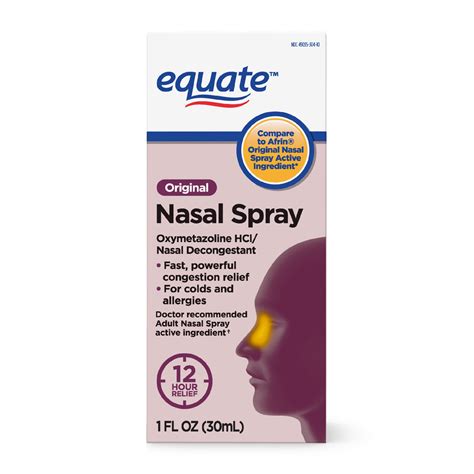 Equate Nasal Spray Oxymetazoline Hcl 005 1 Fluid Ounce