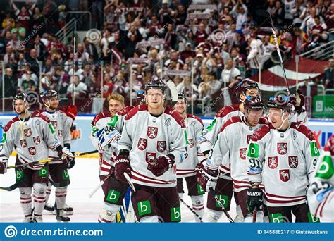 Team Latvia After Win Against Team Russia Editorial Photography Image