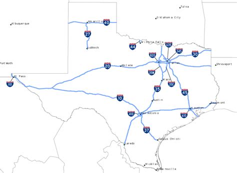 Liste Des Interstate Highways Du Texas — Wikipédia Texas Interstate