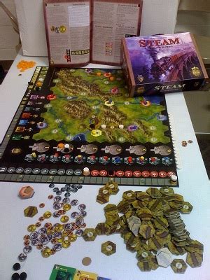 The games featured on this list include: Steam: Rails to Riches Review | Board Game Reviews by Josh