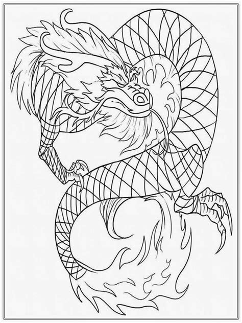 adult coloring dragon coloring pages