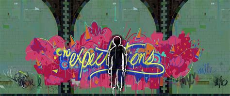 Into The Spider Verse Graffiti 1334x558 Miles Morales Phone