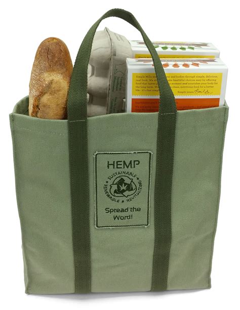 100 Hemp Canvas Heavy Duty Reusable Shopping Tote Bag