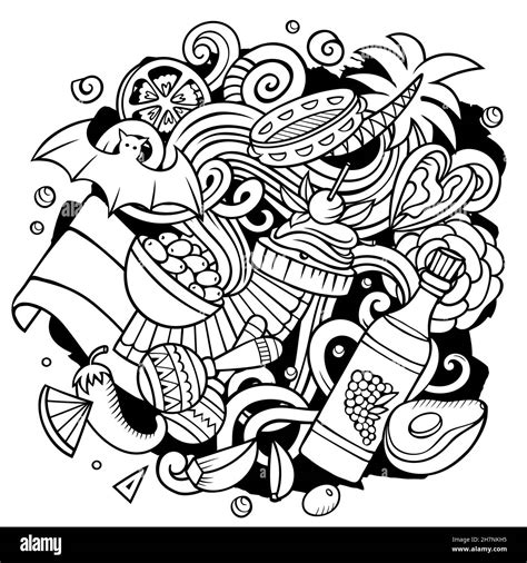 Espagne dessin main dessin dessin dessin dessin animé Doodle