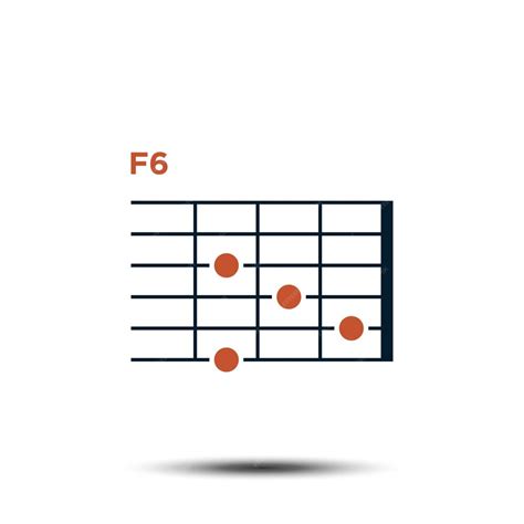 Premium Vector F6 Basic Guitar Chord Chart Icon Vector Template