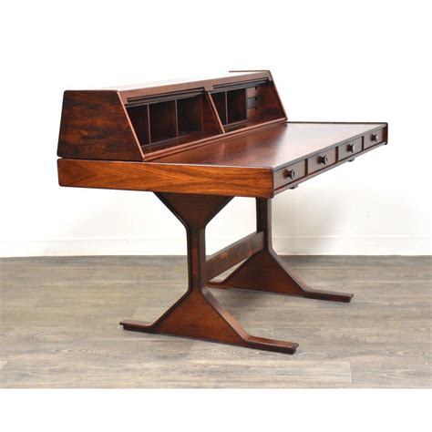 Italian Gianfranco Frattini Bernini Rosewood Desk - Mixed Modern