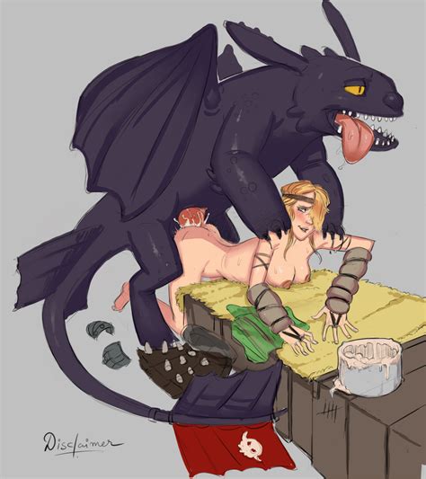 Astird And Toothless Coloured By Disclaimer Hentai Foundry
