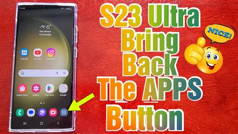 Samsung Galaxy S23 Ultra How To Show Apps Screen Button On The Home