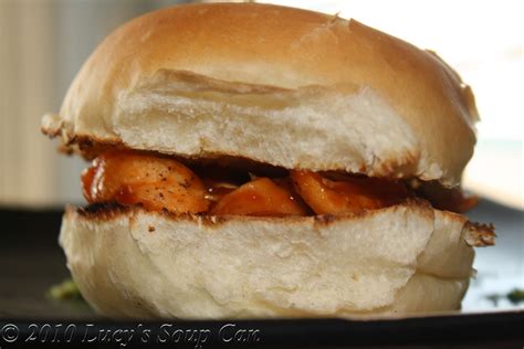 If you don't believe me, believe my son who begged me for seconds. Lucy's Soup Can: Shredded BBQ Chicken Sandwiches