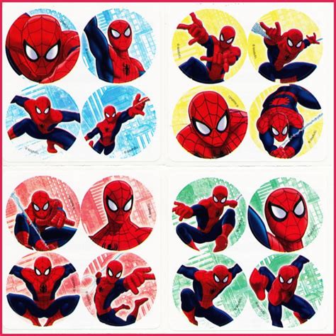 Spider Man Stickers Dots Envelope Seals Party Favours Etsy