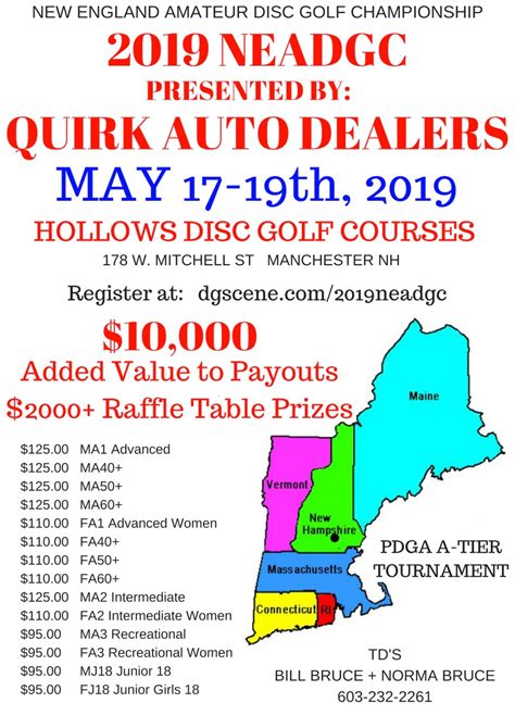 2019 New England Amateur Disc Golf Championship Presented By Quirk Auto