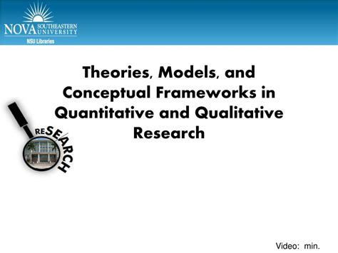 Ppt Theories Models And Conceptual Frameworks In Quantitative And