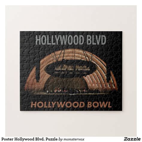 Poster Hollywood Blvd Puzzle Hollywood Blvd Street Game Jigsaw Puzzles