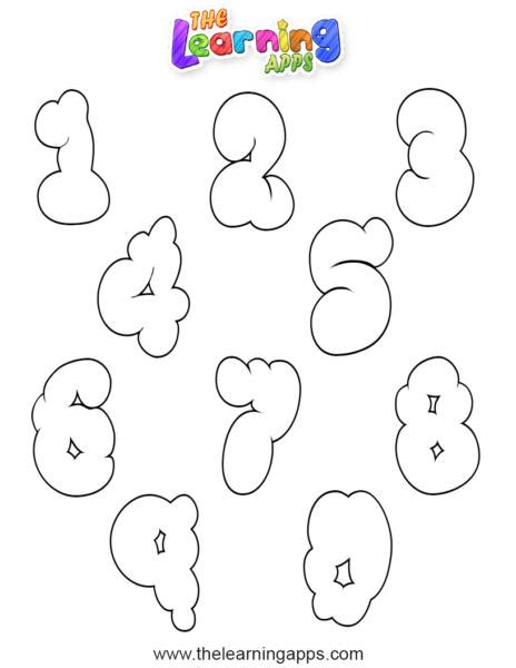 Free Printable Bubble Numbers For Kids The Learning Apps