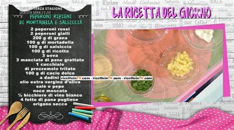 La Prova Del Cuoco Ricetta Peperoni Ripieni Di Mortadella E Salsiccia Di Daniele Persegani