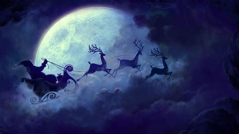 Santa Claus Moon Wallpapers | HD Wallpapers