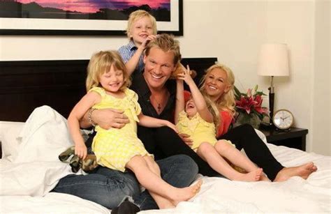 Chris Jericho His Wife Jessica Their Son Ash And Twin Daughters Sierra