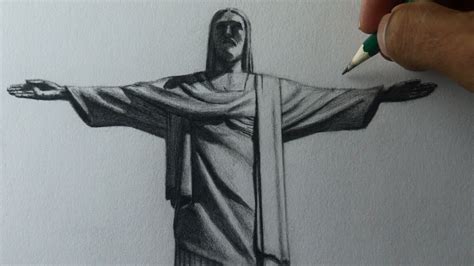 Como Desenhar O Cristo Redentor Rio De Janeiro Brasil Youtube