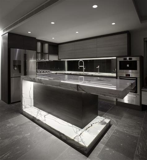 White Ultra Modern Luxury Modern Kitchen Designs Open Shelving